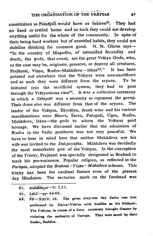 Vratyas in Ancient India